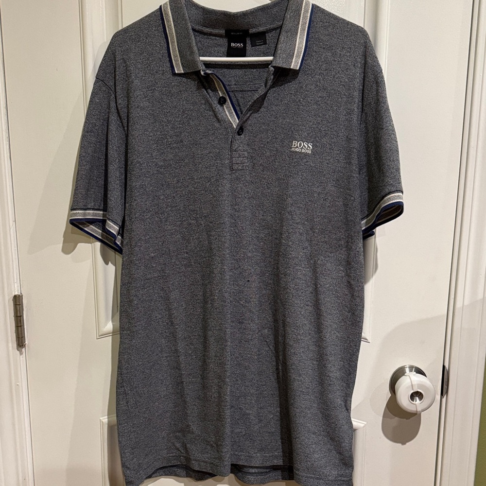 Hugo Boss Men's Charcoal Polo Shirt